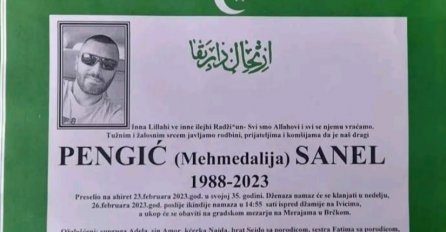 Poznato mjesto i vrijeme dženaze Sanelu Pengiću koji je s prijateljem poginuo u Brčkom