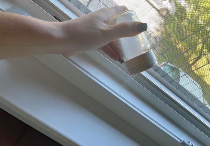 Sipala je kašiku soli po okviru prozora, a kada je vidjela rezultat, stalno je ponavljala ovaj postupak