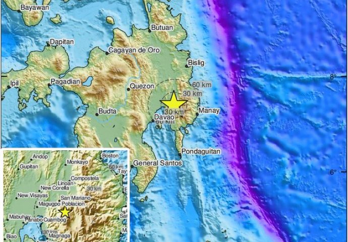 Snažan zemljotres pogodio Filipine