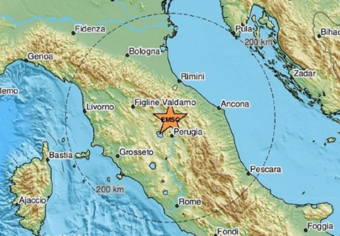 U par sati Italiju pogodila dva potresa. Prvi je bio 4.4, drugi 4.6 po Richteru