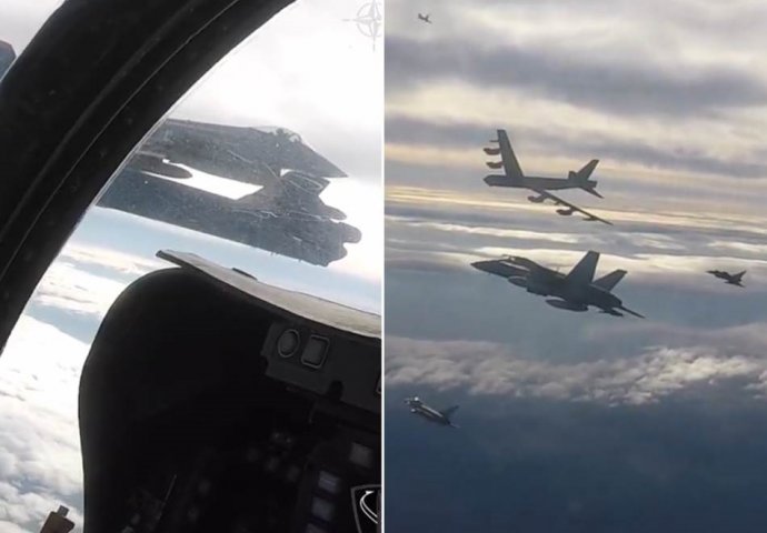 NATO POSLAO BRUTALNO UPOZORENJE PUTINU! Zastrašujući prikaz moći - BOMBARDERI lete na nebu iznad Europe (VIDEO)