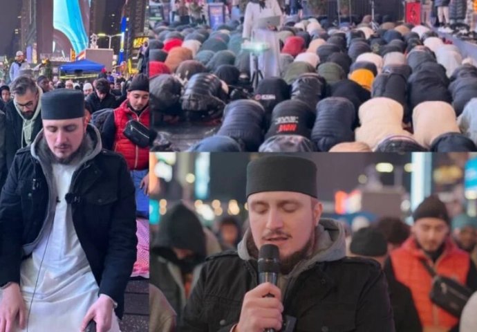 Hafiz Fatih Seferagić predvodio teravih-namaz na Times Squareu: Hiljade vjernika prisustvovalo