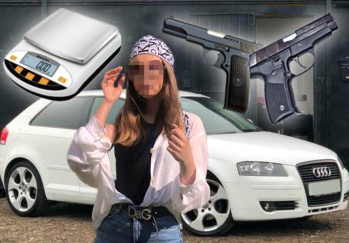 OVO JE UHAPŠENA TINEJDŽERKA IZ ČAČKA: Vozila "audi", preticala, našli joj pištolje, noževe i pancir! EVO čime se ponosi (FOTO)