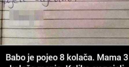 BABO JE POJEO 8 KOLAČA, MAMA JE POJELA 3 KOLAČA MANJE! Koliko su kolača pojeli skupa – ODGOVOR DJEČAKA IZ BOSNE NASMIJAO REGION