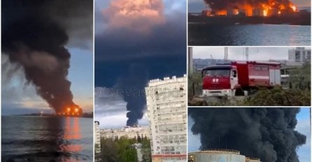 GORI SEVASTOPOLJ! Ogromna crna pečurka nadvila se nad gradom, 1.000 kvadratnih metara pod plamenom, DRON RAZNIO SKLADIŠTE GORIVA!