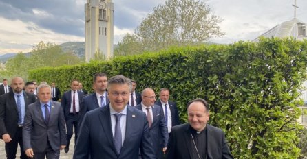 Plenković stigao u Mostar, sastao se s biskupom Palićem pa će s čelnicima HDZ-a