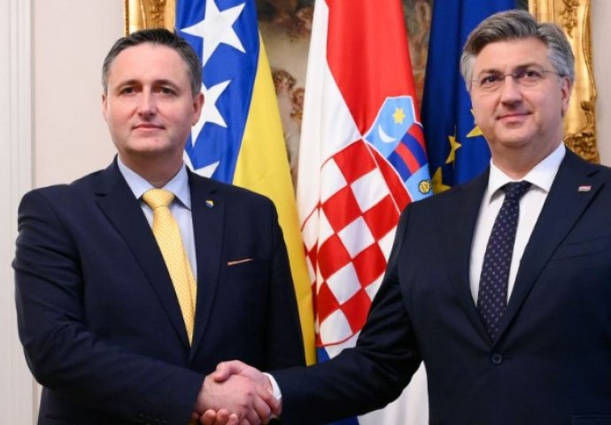 Bećirović se sastao sa Plenkovićem: Razgovarali o bilateralnim odnosima
