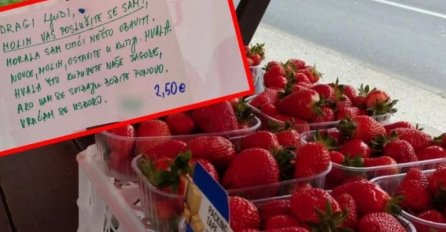 Prodavačica napustila štand s jagodama, kupcima ostavila poruku a kada se vratila ostala je u čudu