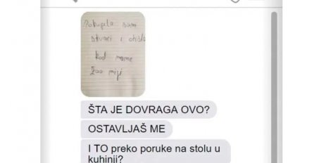 UŠAO SAM U KUHINJU I UGLEDAO ŽENINU PORUKU NA STOLU GDJE PIŠE DA ME OSTAVLJA: Pobjesnio Sam, A Onda Mi Je Ovo NAPISALA, CRVENIM SE OD SRAMOTE