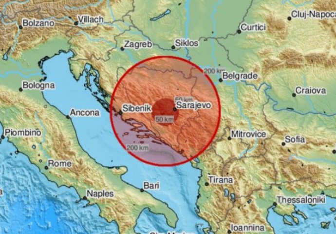 Zemljotres pogodio Bosnu i Hercegovinu