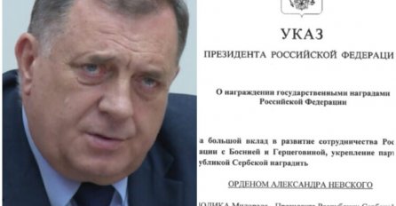 Dodik objavio Putinov ukaz, uprkos kritikama pročuje: “Ponosan sam”