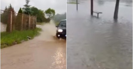 APOKALIPTIČNE SCENE ZBOG KIŠE: Nevrijeme tutnji kroz Srbiju, ovo mjesto potpuno pod vodom (VIDEO)