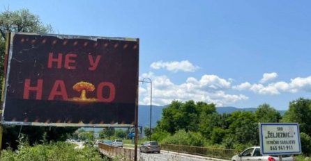 U Istočnom Sarajevu osvanuli bilbordi 'Ne u NATO': Eksplozija umjesto 'T'