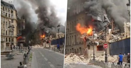 SNAŽNA EKSPLOZIJA U PARIZU: Gori nekoliko zgrada u blizini Sorbone DRAMATIČNE SCENE U GLAVNOM GRADU FRANCUSKE (VIDEO)