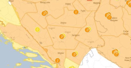 Narandžasti meteoalarm za BiH: Grmljavinsko nevrijeme, moguć i grad