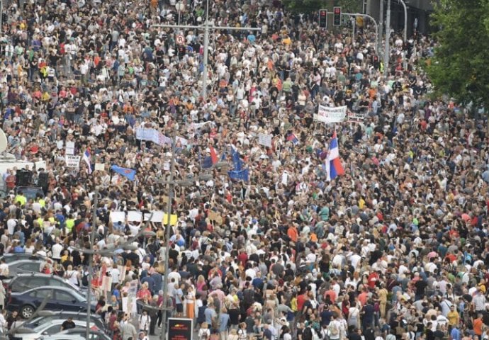 Osmi protest „Srbija protiv nasilja“, studenti poručili „Računajte na nas“