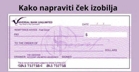 NACRTAJTE ČEK: Na njemu napišite OVO i novac će početi da vam "KAPLJE" sa svih strana