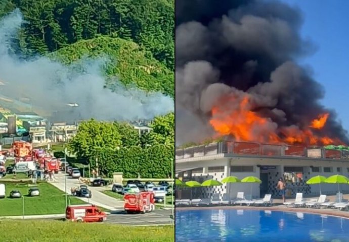 Ogroman požar izbio u aqua parku u Sloveniji (VIDEO)