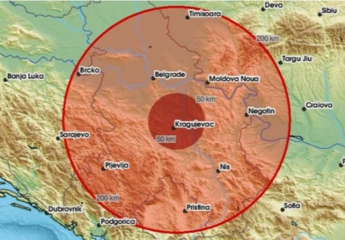 Nakon Hercegovine: Zemljotres pogodio i Kragujevac