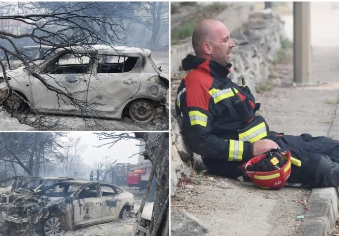 POTRESNE FOTOGRAFIJE IZ DALMACIJE: U požaru su izgorjeli auti, hrabri vatrogasci padaju s nogu od umora (FOTO)