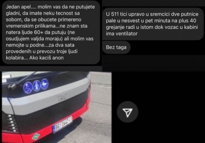 HAOS KAKAV SE NE PAMTI U BEOGRADU! Dvije žene se onesvijestile u 511, vozač 65 izbacio putnike: Gore mreže od "tropske" nervoze u prijevozu