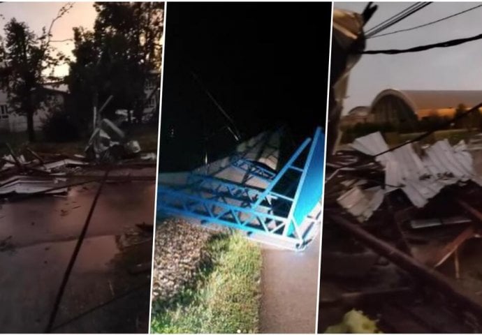 PALA ZASTAKLJENA TERASA U BEOGRADU, VJETAR RAZORIO I NIŠ: Novi jezivi snimci oluje, Srbija ovakvo nevrijeme NE PAMTI (VIDEO)