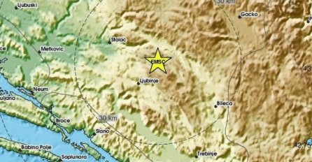 Novi zemljotres i večeras pogodio Bosnu i Hercegovinu, osjetio se i u Hrvatskoj