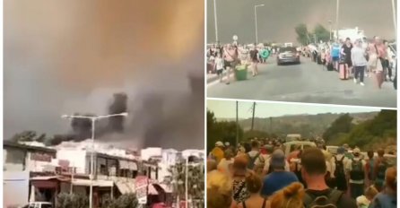 DRAMA NA RODOSU: Požar van kontrole, gore i hoteli, ljudi bježe kako znaju i umiju! VOJSKA POSLALA RATNE BRODOVE U POMOĆ (VIDEO)