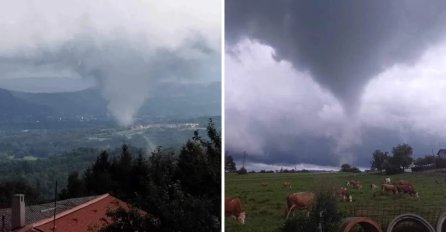 U SLOVENIJI SNIMILI UDAR TORNADA: 'Brzina je veća od 100 km/h, stvorio se veliki vrtlog'