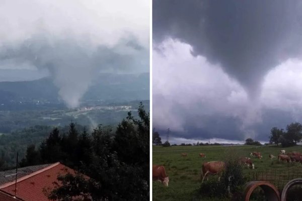 U SLOVENIJI SNIMILI UDAR TORNADA: 'Brzina je veća od 100 km/h, stvorio se veliki vrtlog'