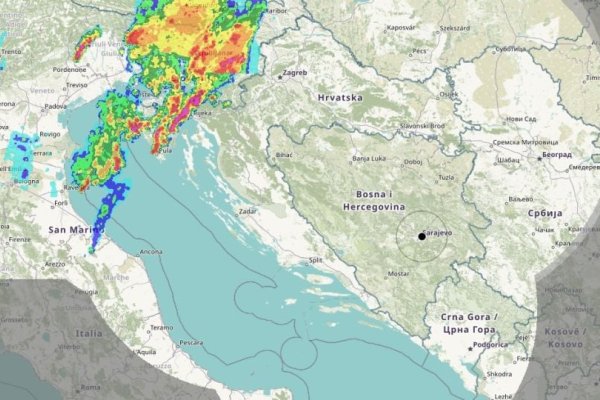 PRATITE UŽIVO OLUJU KOJA JE ZAHVATILA SLOVENIJU: Veliko nevrijeme ide prema Bosni i Hercegovini, Srbiji i Hrvatskoj