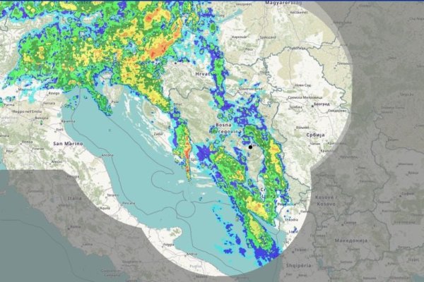 Pratite uživo kretanje oluje 'Maja' koja je zahvatila Bosnu i Hercegovinu: DOLAZI VELIKO NEVRIJEME