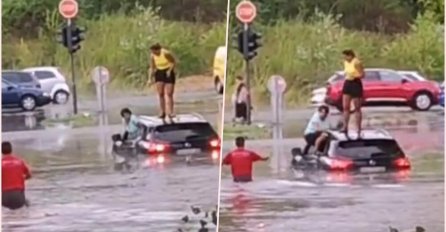 "BUJICA JE NOSILA AUTO, VOZAČ JE JOŠ BIO U NJEMU" Stevan je heroj oluje! Evo kako opisuje dramu koju NISMO VIDJELI NA SNIMKU