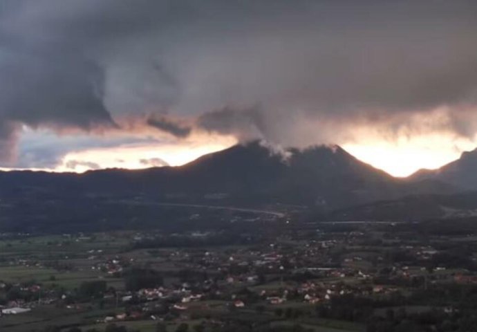 NESTVARAN SNIMAK KRETANJA OLUJE NA NEBU IZNAD ČAČKA: Prvo najstrašniji oblak, a onda se u minuti pojavila najljepša duga ikada (VIDEO, FOTO)