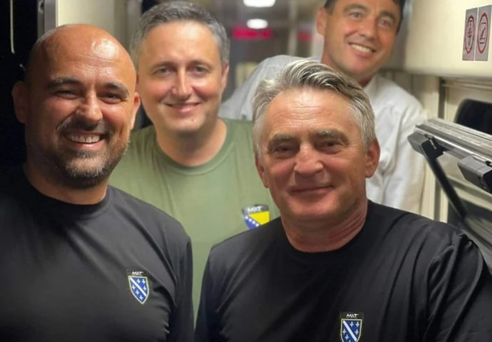 Komšić i Bećirović stigli u Kijev: Željko obukao majicu sa ljiljanima