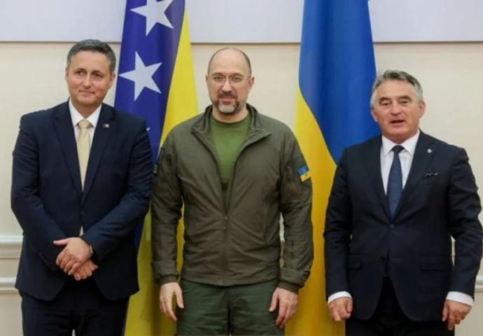 Ukrajinski premijer sastao se sa Željkom Komšićem i Denisom Bećirovićem: "Cijenimo ovu posjetu..."