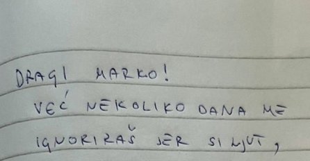 NALJUTIO SE NA ŽENU I IGNORISAO JU JE DANIMA: Ona mu je onda ostavila poruku zbog koje bi joj odmah mogao sve oprostiti, OVO JE HIT