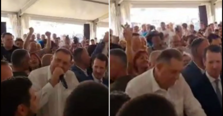 DODIK PONOVO UZEO MIKROFON U RUKE: Na Manjači se ore pjesma  Baje Malog Knindže (VIDEO)
