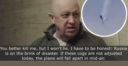 "AVION ĆE SE RASPASTI U VAZDUHU": Isplivao Progožinov intervju u kojem kaže da je Rusija na rubu katastrofe, pominje i svoje ubistvo