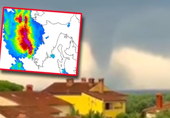 VELIKA PIJAVICA KOD ROVINJA! Opasno nevrijeme snimljeno u Istri, širi se Hrvatskom (VIDEO)