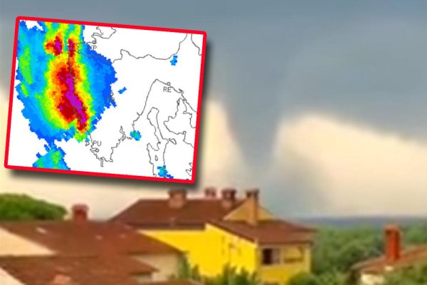 VELIKA PIJAVICA KOD ROVINJA! Opasno nevrijeme snimljeno u Istri, širi se Hrvatskom (VIDEO)