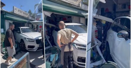 ŽENA IZ SRBIJE NAPRAVILA KARAMBOL U GRČKOM LJETOVALIŠTU: Pobrkala komande na džipu, samo se čulo TRAS! (VIDEO, FOTO)