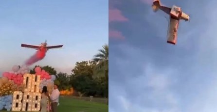 HOROR NA ZABAVI: Htjeli otkriti spol bebe, a u pozadini se dešavala strašna tragedija, slučajno snimili trenutak rušenja aviona (VIDEO)