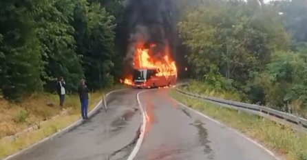 UŽAS KOD MLADENOVCA, VATRA PROGUTALA AUTOBUS: Objavljeni dramatični snimci na licu mjesta vatrogasci - OVO SU PRVE INFORMACIJE (VIDEO)