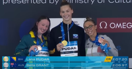 Nasmijana Lana Pudar, zlato oko vrata i himna Bosne i Hercegovine (VIDEO)