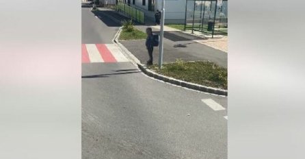 NISU SVI ODUŠEVLJENI OVOM IDEJOM: Vozač stao na pješačkom da propusti đaka, a onda se šokirao (VIDEO)