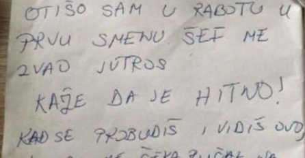 MUŽ JE HITNO OTIŠAO NA POSAO, A NA STOLU MI OSTAVIO OVU PORUKU: Kad sam vidjela zadnju rečenicu, ZNOJ ME OBLIO OD MUKE