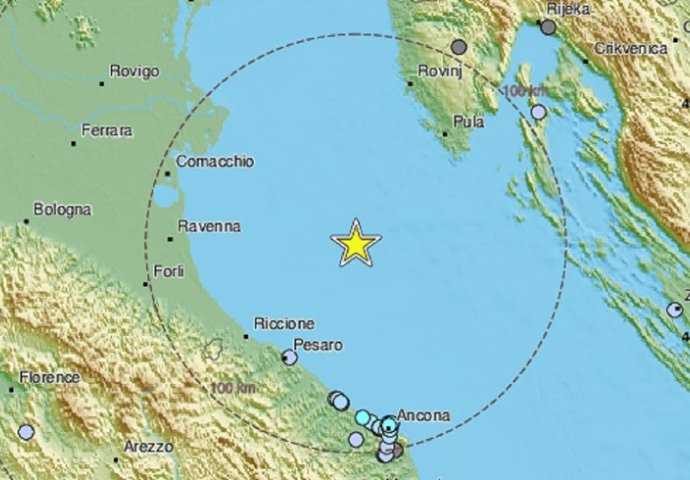 Potres od 4.0 u moru između Istre i Italije