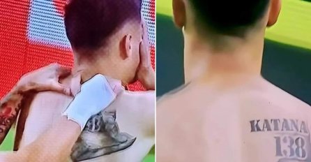 TETOVAŽA ALBANSKOG JUNAKA ZA ZEMLJOTRES U SRBIJI: Odlučio je skinuti dres i javno je pokazati (FOTO)