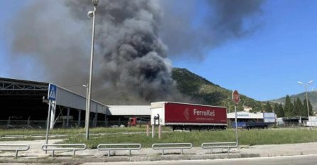 Veliki požar u Mostaru: Gori kompleks firme u Rodoču (VIDEO)